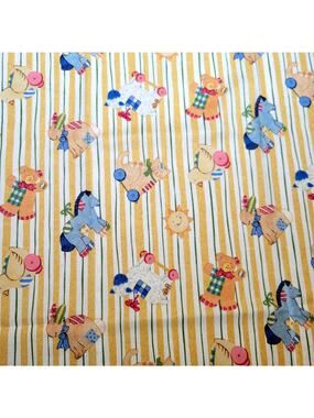 Toy Chest Animal Toss Fabric 2 yd x44" Bears Horse Quilt Sewing DIY Susan Winget